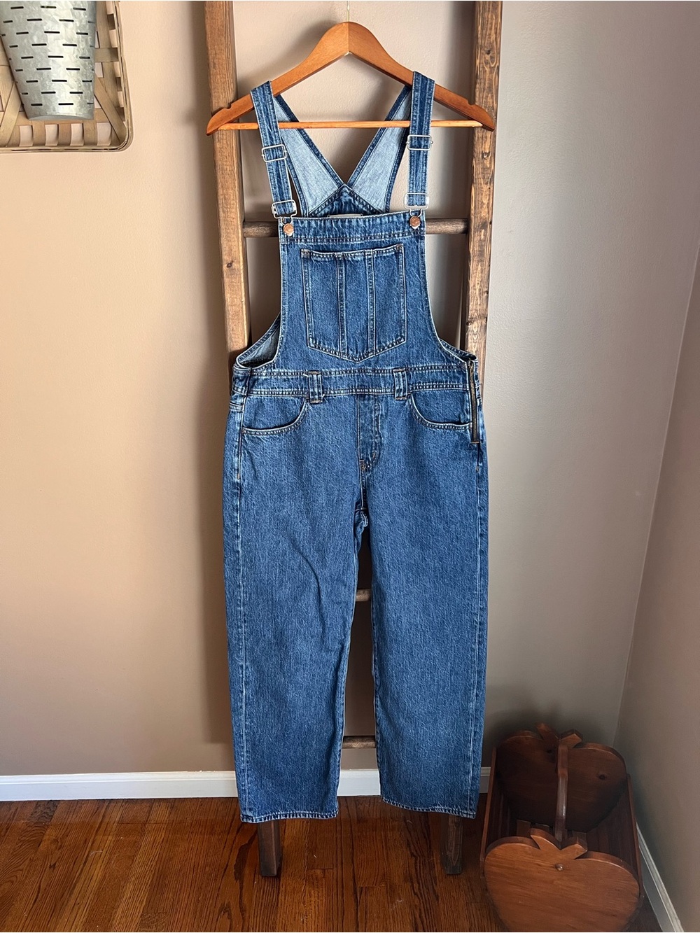 Madewell Blue Denim Overalls Petite M